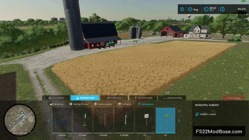 1000000 Government Subsidy Farming Simulator 22 Mod LS22 Mod