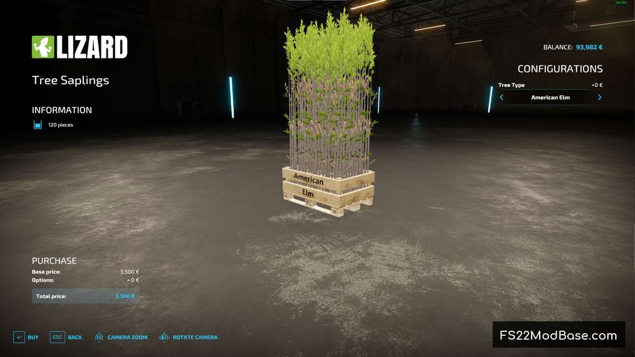 120 Tree Saplings