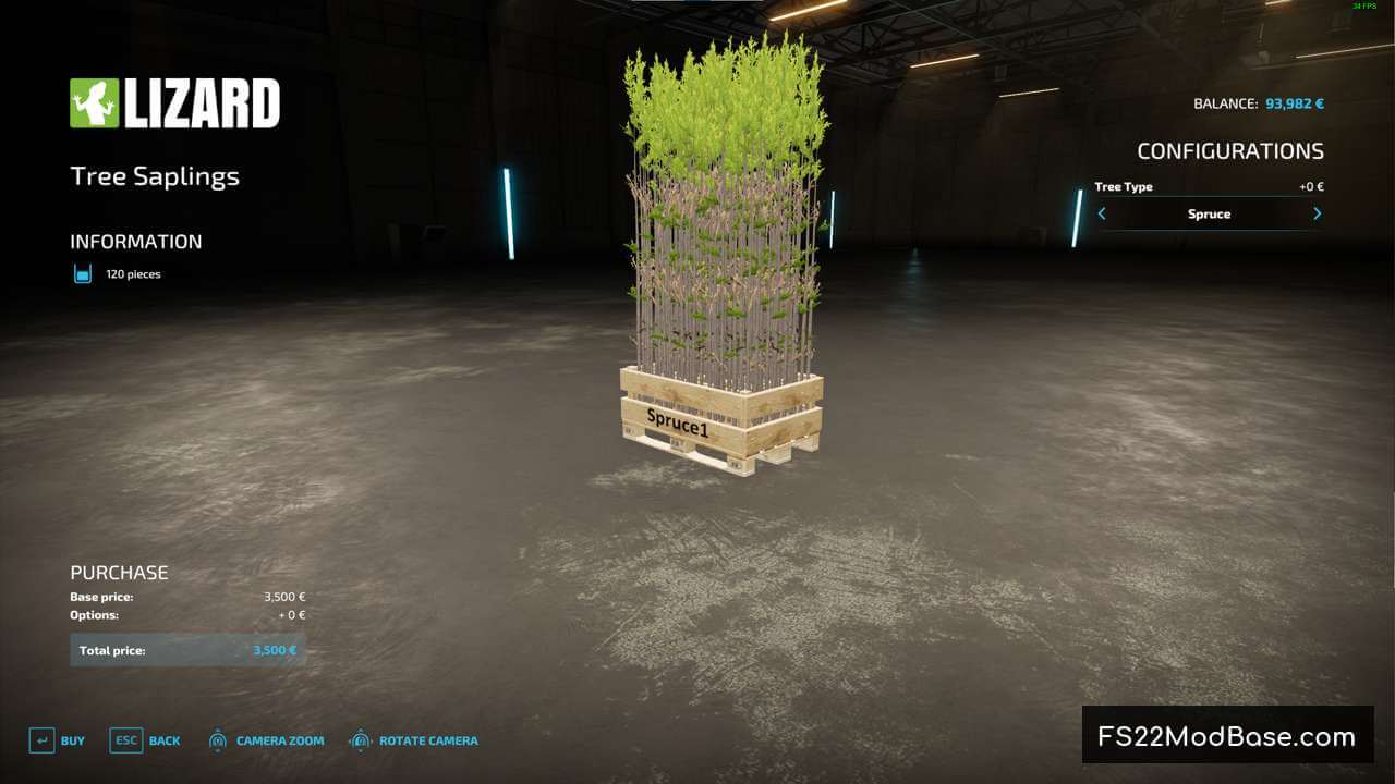 120 Tree Saplings