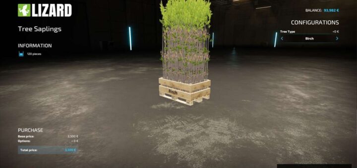 120 Tree Saplings