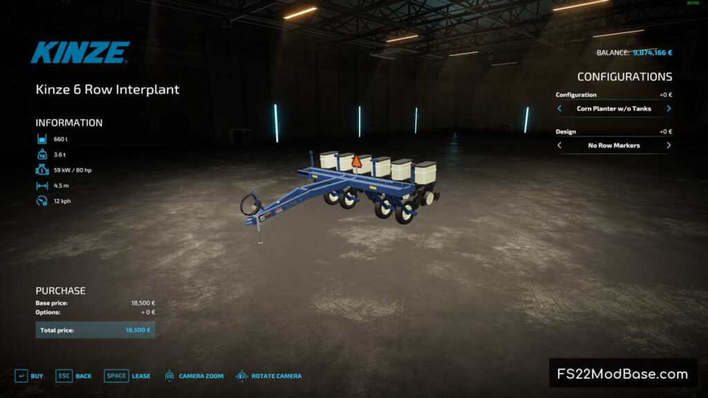 Kinze 3000 6 Row Planter - Farming Simulator 22 Mod | LS22 Mod | FS22 Mod