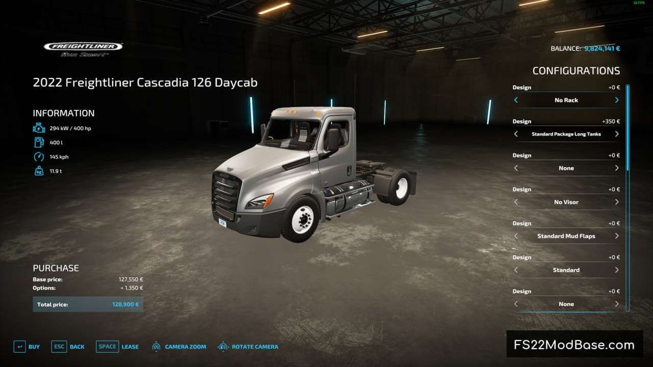 2022 Freightliner Cascadia 126 Daycab