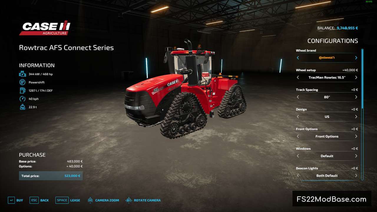 Case IH AFS Connect Steiger Series (Narrow Frame)