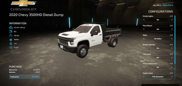 2020 Chevy Silverado 3500HD Dump Truck