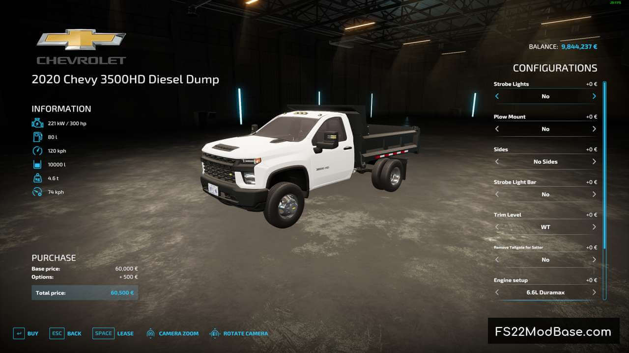 2020 Chevy Silverado 3500HD Dump Truck