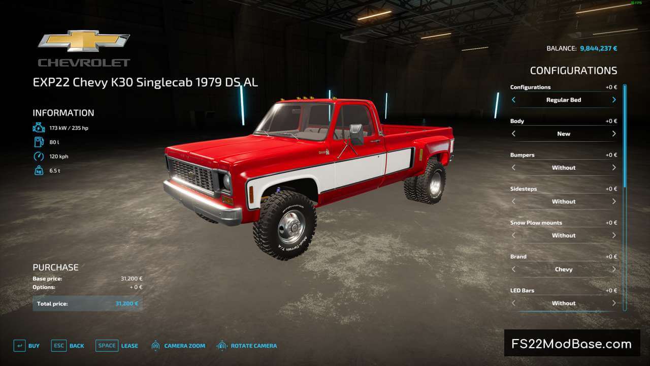 EXP22 Chevy K30 Singlecab 1979 DS AL