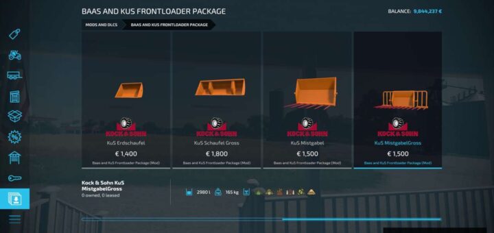 Baas and KuS Frontloader Package