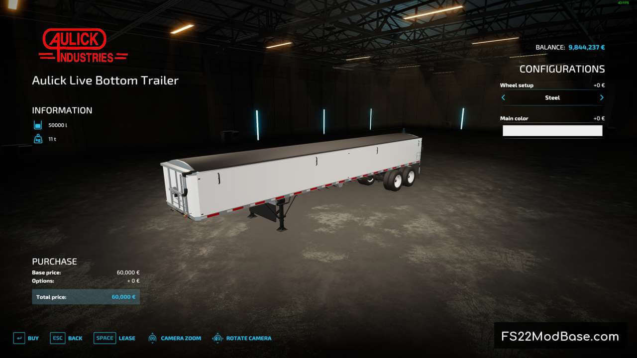 Aulick Live Bottom Trailer