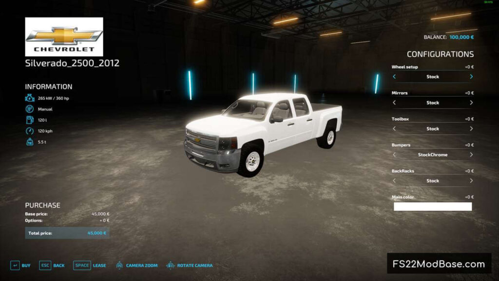 2012 Silverado 2500 - Farming Simulator 22 Mod | LS22 Mod | FS22 Mod