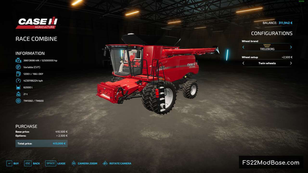 Case Axial-Flow 9250