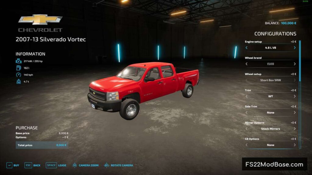 2007-13 Silverado - Farming Simulator 22 Mod | LS22 Mod | FS22 Mod