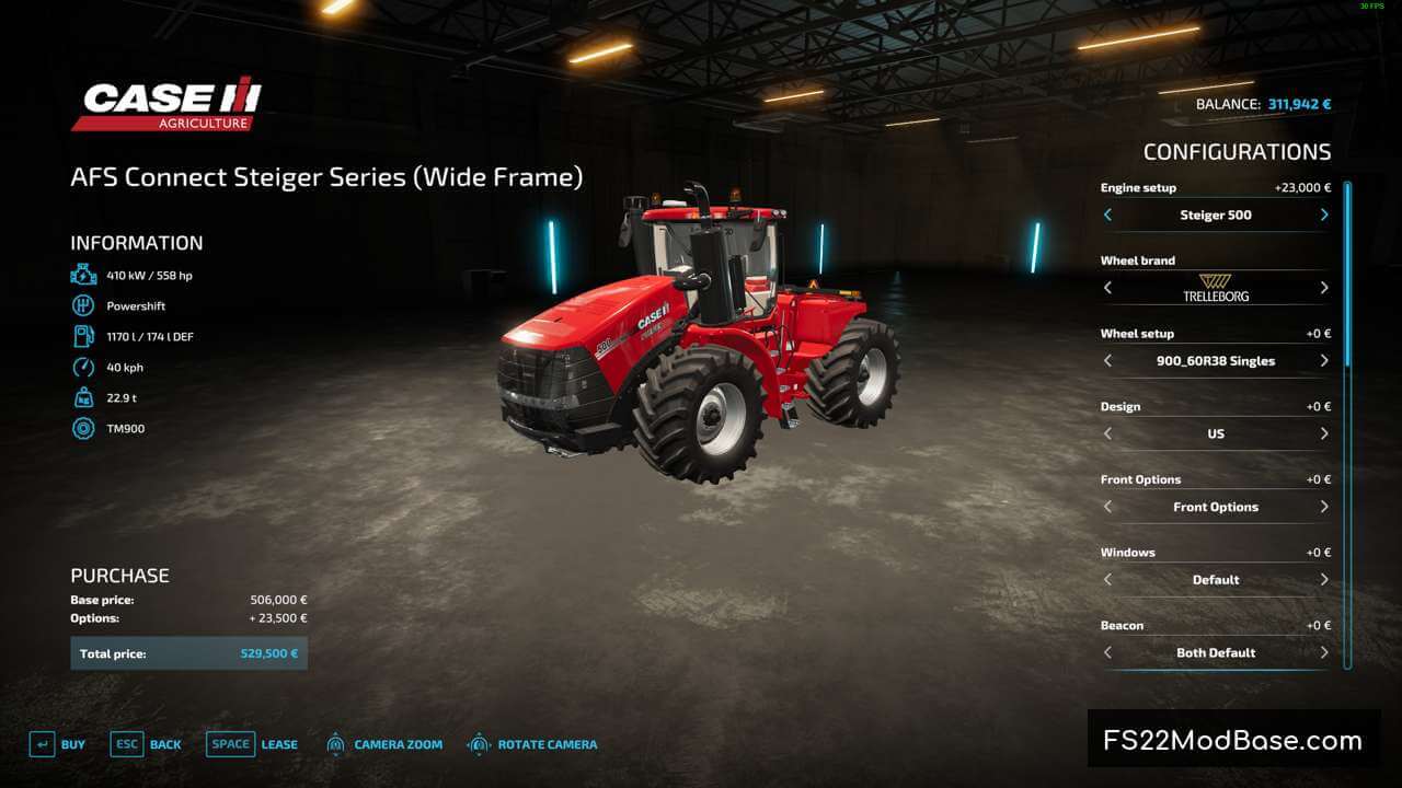 Case IH AFS Connect Steiger Series (Wide Frame)