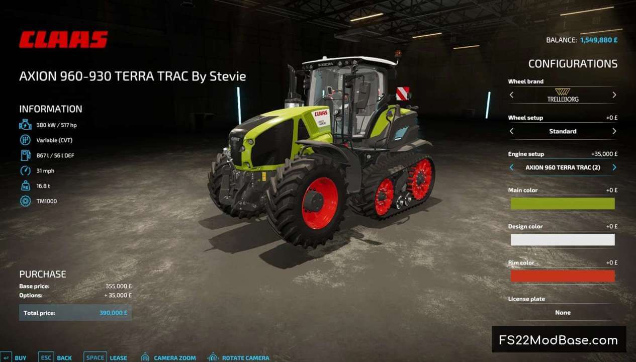 Claas Axion 960TT By Stevie