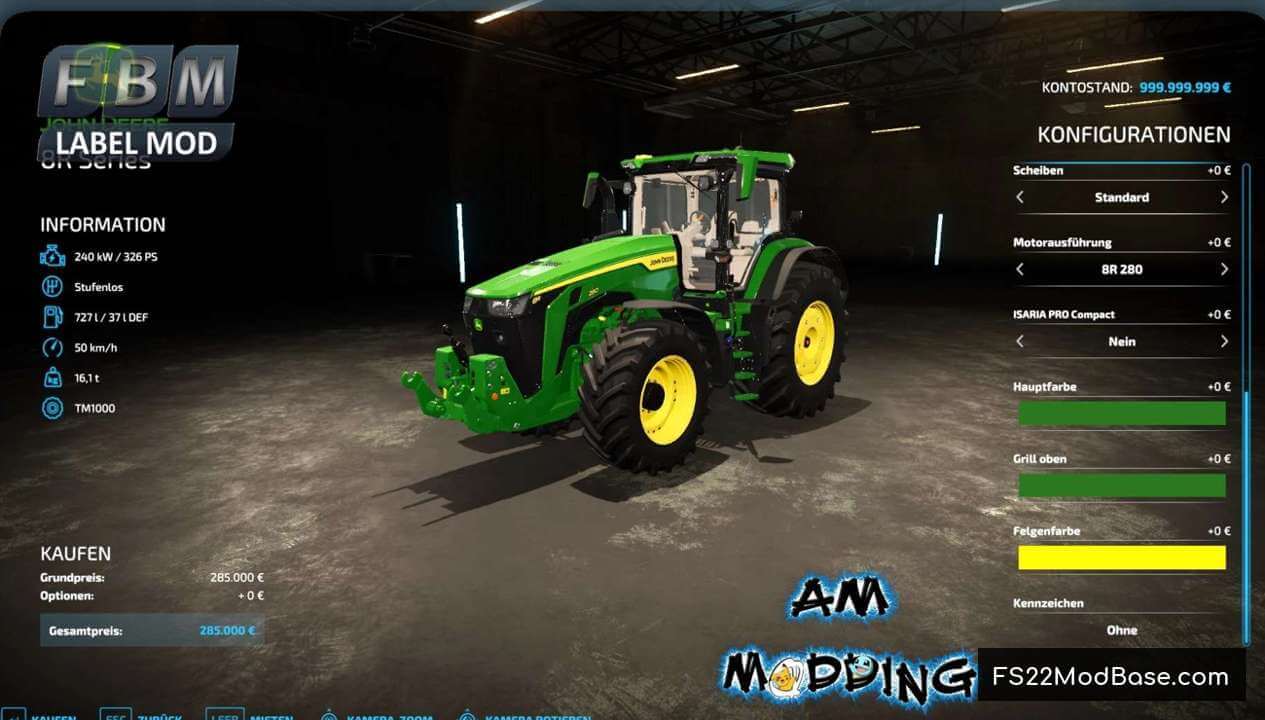 John Deere 8R by AM Modding