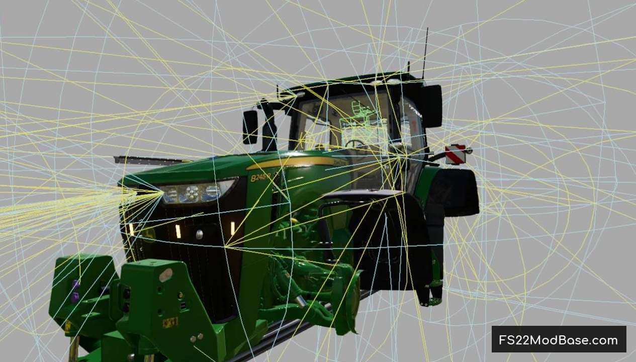 John Deere 8R with flash