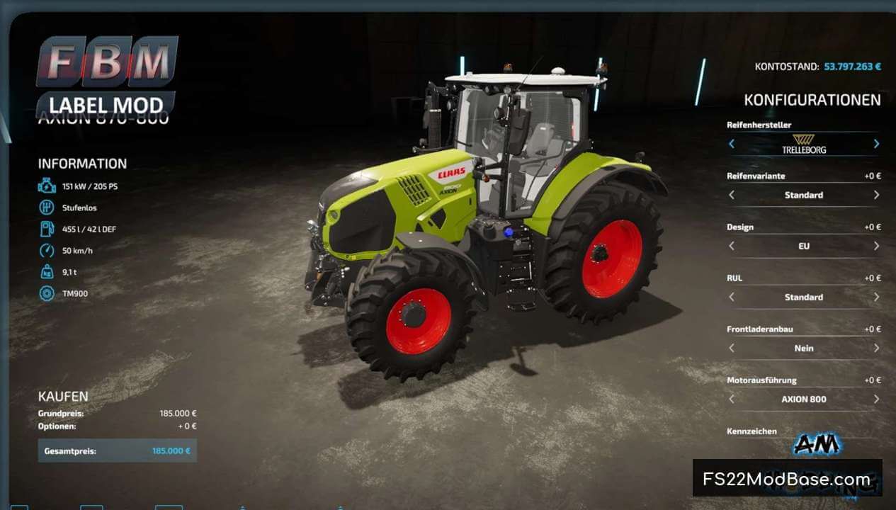 Claas Axion 800 EDIT by AM Modding