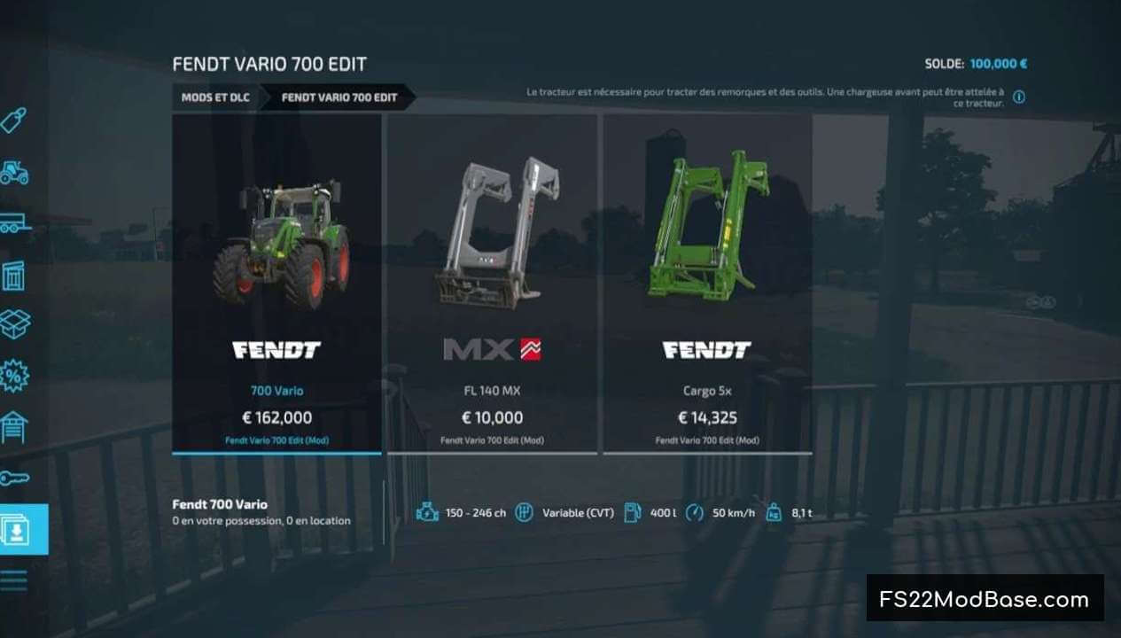 Fendt Vario 700 Edit