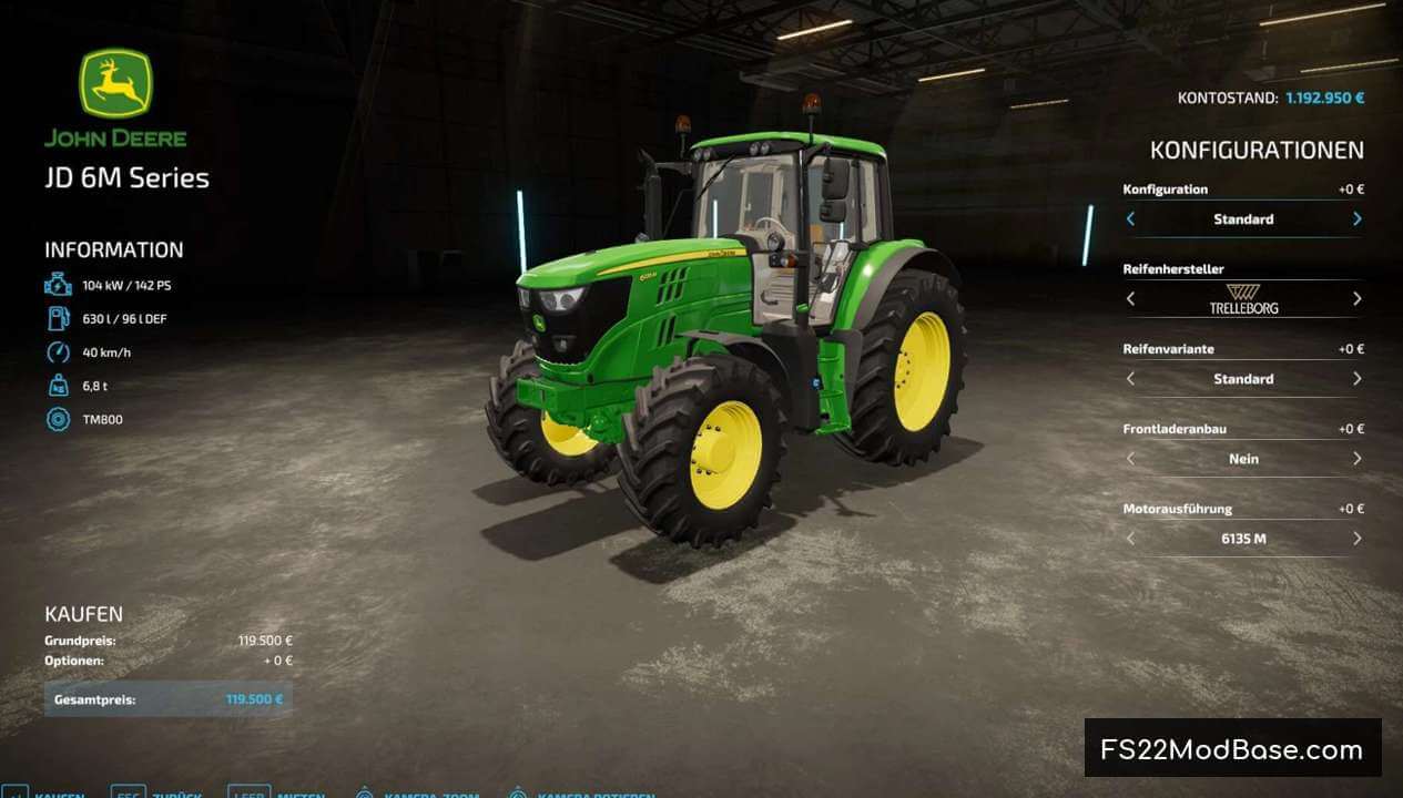 John Deere 6 M Series