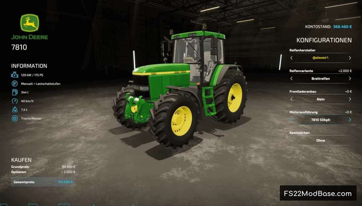 John Deere 7810 GearshiftAndSmoke