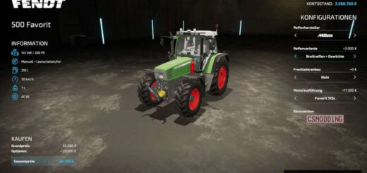 Fendt Favorit 500 Edit