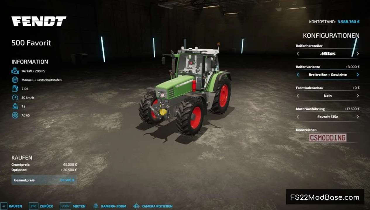 Fendt Favorit 500 Edit