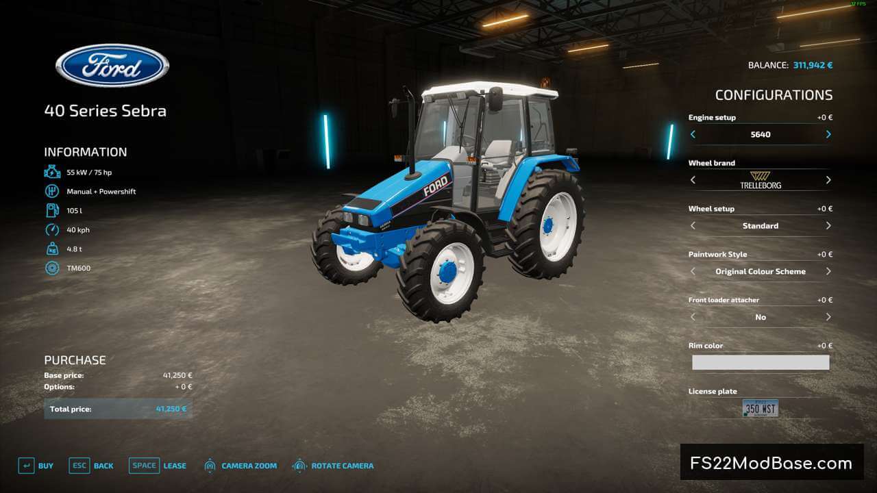 Ford 40 Series Sebra Farming Simulator 22 Mod Ls22 Mod Fs22 Mod 2870