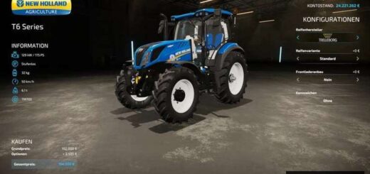 New Holland T6-180 Methane Power