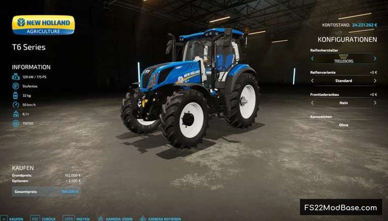 New Holland T6-180 Methane Power