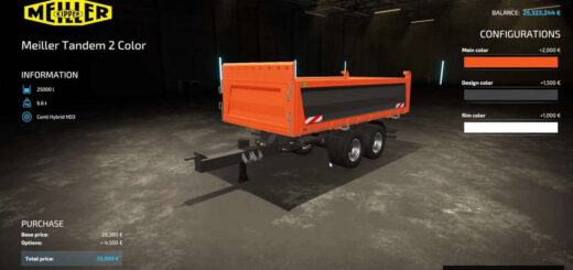 Meiller Tandem Tipper 2 Color