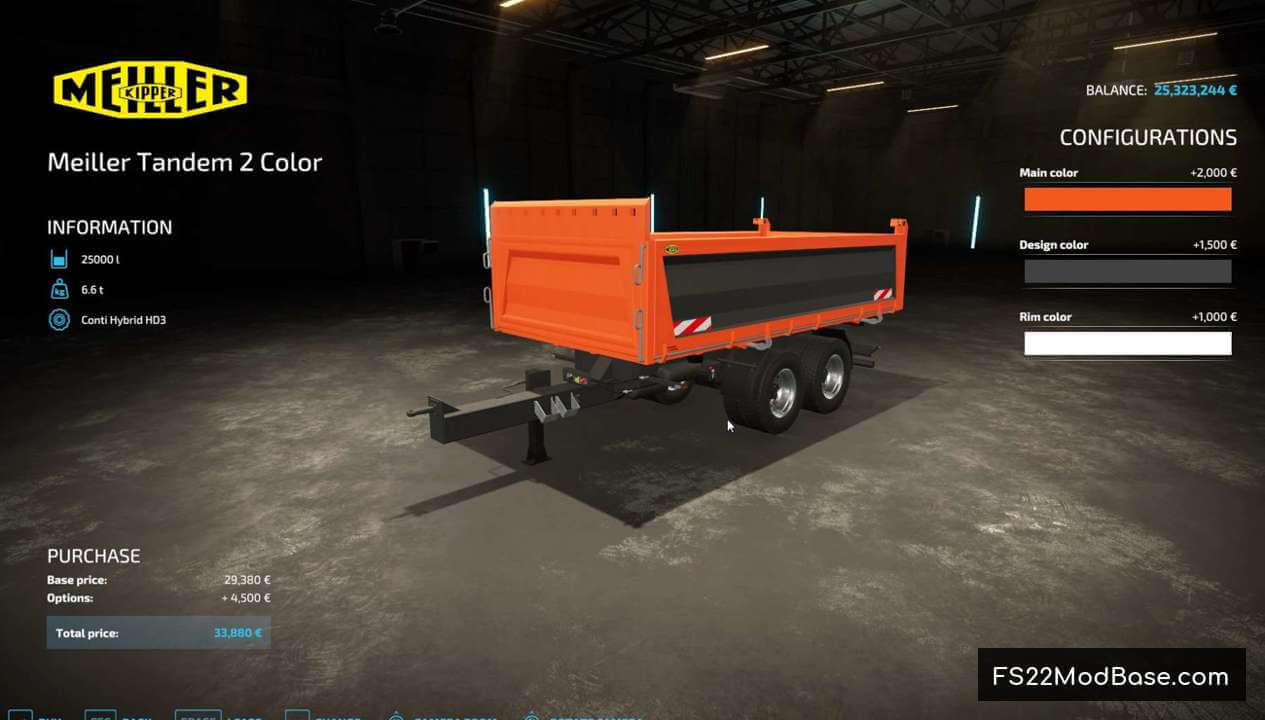 Meiller Tandem Tipper 2 Color