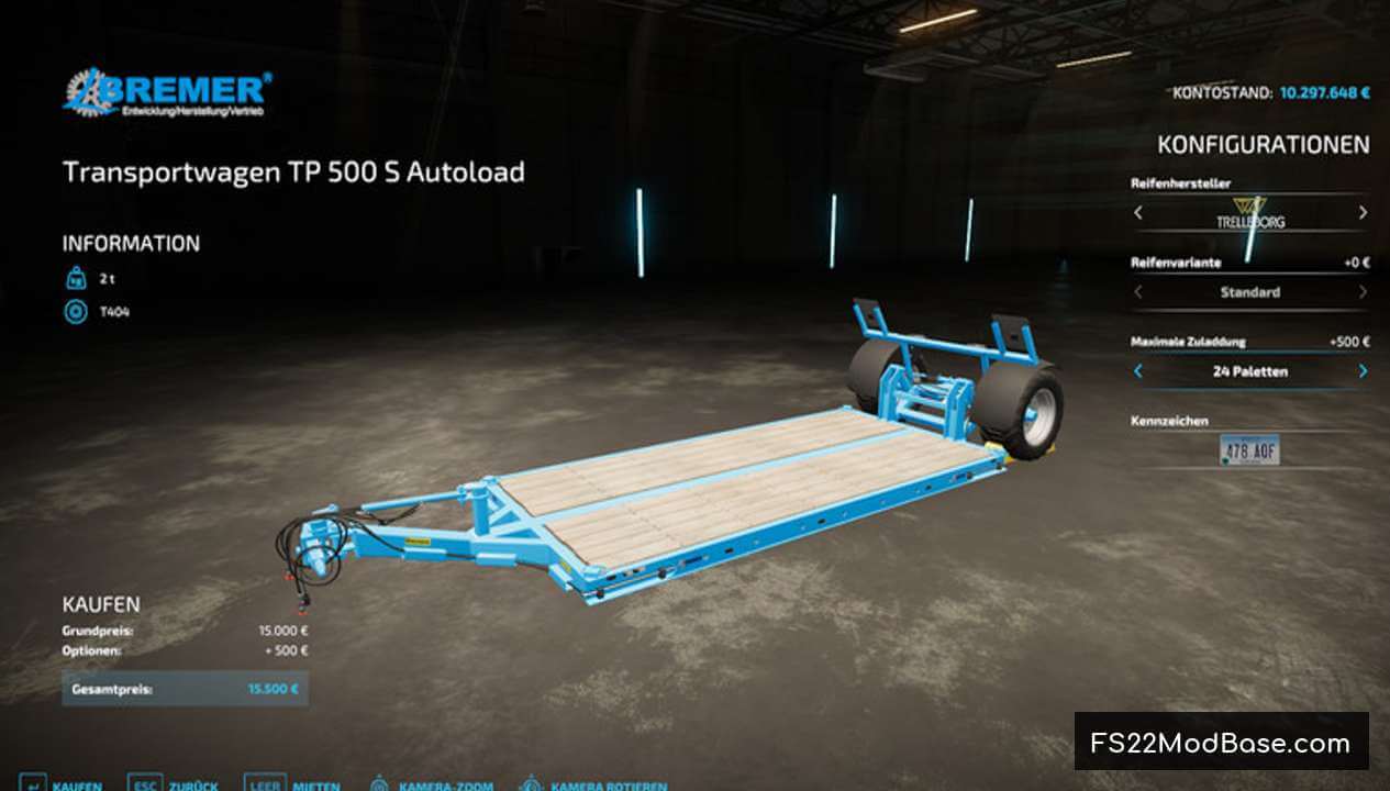 Transportwagen TP 500 S Auto-Load-
