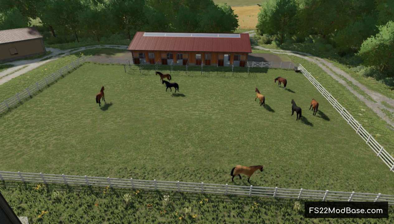 Horse Stable With Paddocks