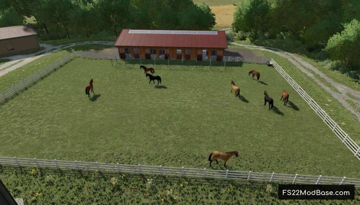 Horse Stable With Paddocks