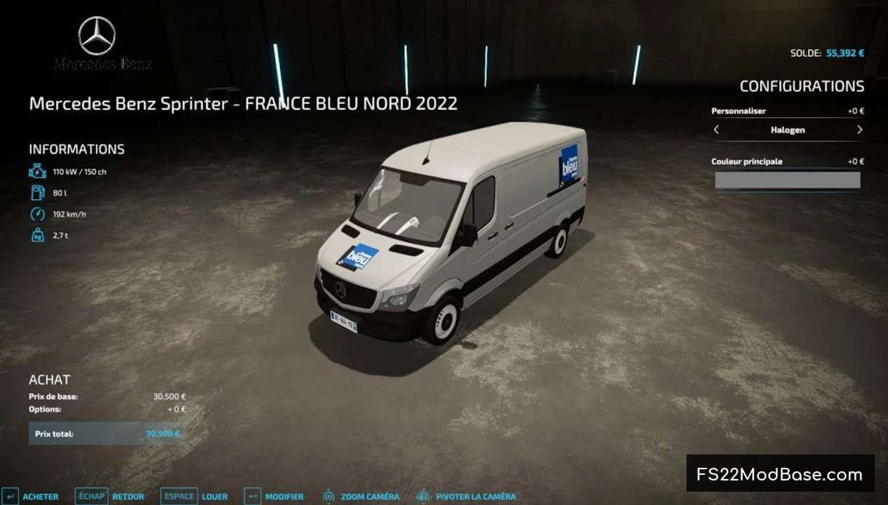 Mercedes Benz Sprinter-FRANCE BLEU NORD 2022