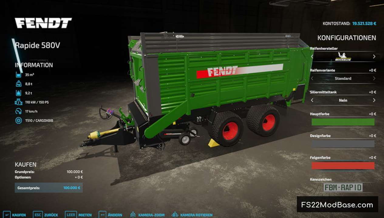 Fendt Rapide 580V