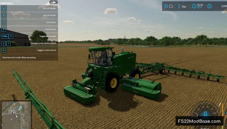 JD BiG Mower with rear PTO - Farming Simulator 22 Mod | LS22 Mod | FS22 Mod